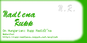 madlena rupp business card